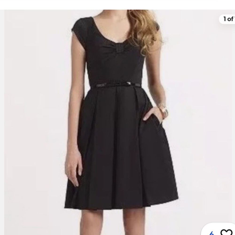 🔥 Kate Spade New York Elegant Black Cap Sleeve Dress us 8